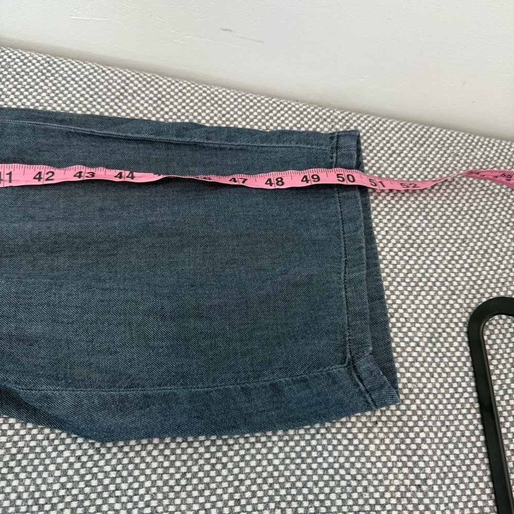 Eileen Fisher Airy Organic Cotton Twill Overalls Denim size XL - Picture 14 of 15
